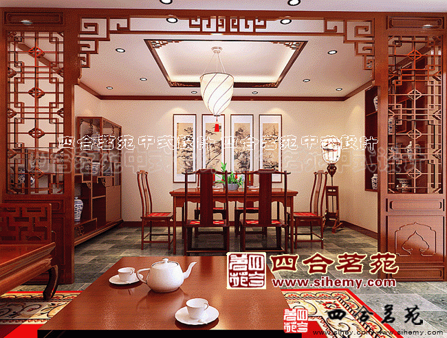 中式茶樓設(shè)計(jì)效果