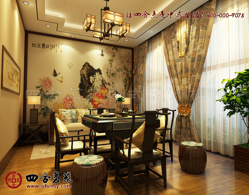 雋秀裝飾筆觸下空間充滿活力 新中式茶樓設(shè)計(jì)效果圖