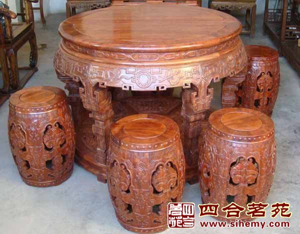 古典中式紅木家具繡墩